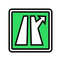 exit ramp highway road color icon illustration vector