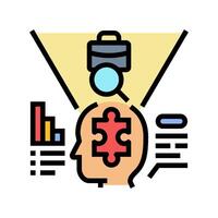 behavioral pattern analysis hiring color icon illustration vector