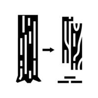 wood cutting frame construction glyph icon illustration vector