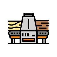 timber sawmill process color icon illustration vector