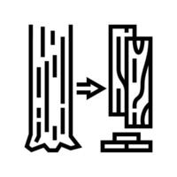wood cutting frame construction line icon illustration vector