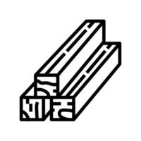 beam manufacturing wood frame house line icon illustration vector