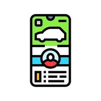 user profile car share service color icon illustration vector