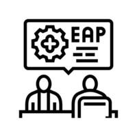 assistance program employee health line icon illustration vector