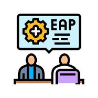 assistance program employee health color icon illustration vector