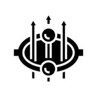 superconducting loop quantum computer glyph icon illustration vector