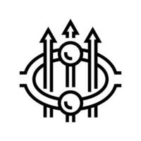superconducting loop quantum computer line icon illustration vector