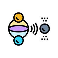 photonic qubit quantum computer color icon illustration vector