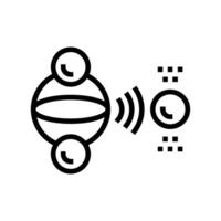 photonic qubit quantum computer line icon illustration vector