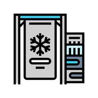 cryogenic cooling system quantum computer color icon illustration vector