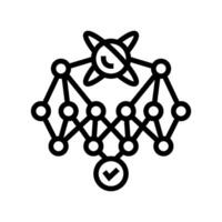 supremacy quantum computer line icon illustration vector