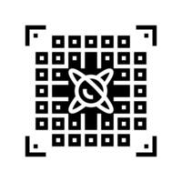 chip entangled qubits quantum computer glyph icon illustration vector