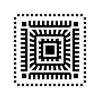 circuit board quantum computer glyph icon illustration vector