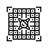 chip entangled qubits quantum computer line icon illustration vector