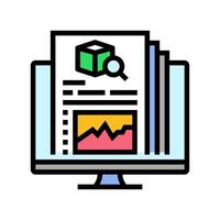 research report development color icon illustration vector