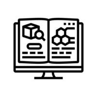 lab notebook research development line icon illustration vector