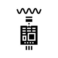 sound sensor waveform glyph icon illustration vector