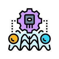 simulator quantum computer color icon illustration vector