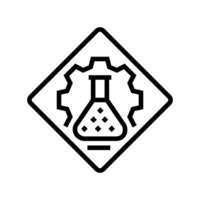 experiment progress research development line icon illustration vector