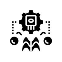 simulator quantum computer glyph icon illustration vector