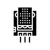 temperature sensor module glyph icon illustration vector