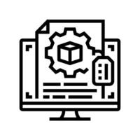 technology prototype research development line icon illustration vector