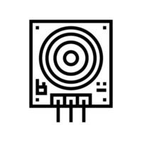touch sensor module line icon illustration vector