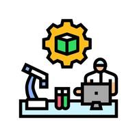 workshop research development color icon illustration vector