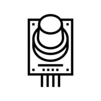 gas sensor module line icon illustration vector