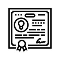 patent application research development line icon illustration vector