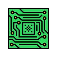 circuit board design research development color icon illustration vector