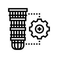 hardware scalability quantum computer line icon illustration vector