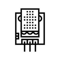 temperature sensor module line icon illustration vector