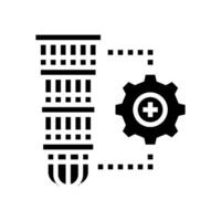 hardware scalability quantum computer glyph icon illustration vector