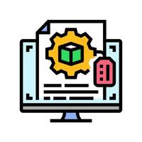 technology prototype research development color icon illustration vector