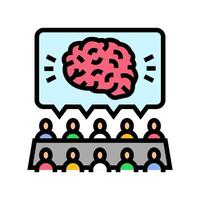 brainstorming session research development color icon illustration vector