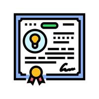patent application research development color icon illustration vector