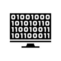 computer code research development glyph icon illustration vector