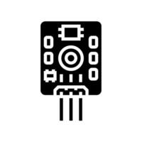 uv light sensor module glyph icon illustration vector