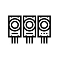 air quality monitoring sensor line icon illustration vector