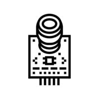 co2 sensor module line icon illustration vector