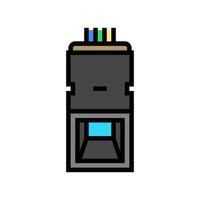 fingerprint sensor module color icon illustration vector