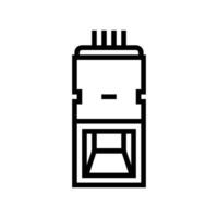 fingerprint sensor module line icon illustration vector