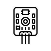uv light sensor module line icon illustration vector