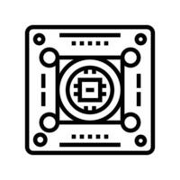 color detection sensor line icon illustration vector