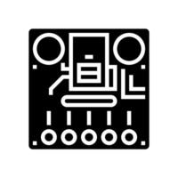 gesture recognition sensor glyph icon illustration vector