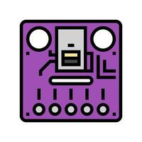 gesture recognition sensor color icon illustration vector