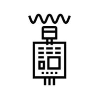 sound sensor waveform line icon illustration vector