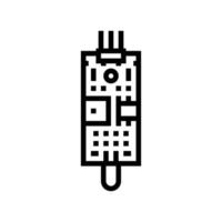 flame sensor module line icon illustration vector