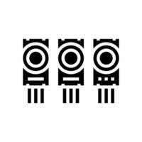 air quality monitoring sensor glyph icon illustration vector